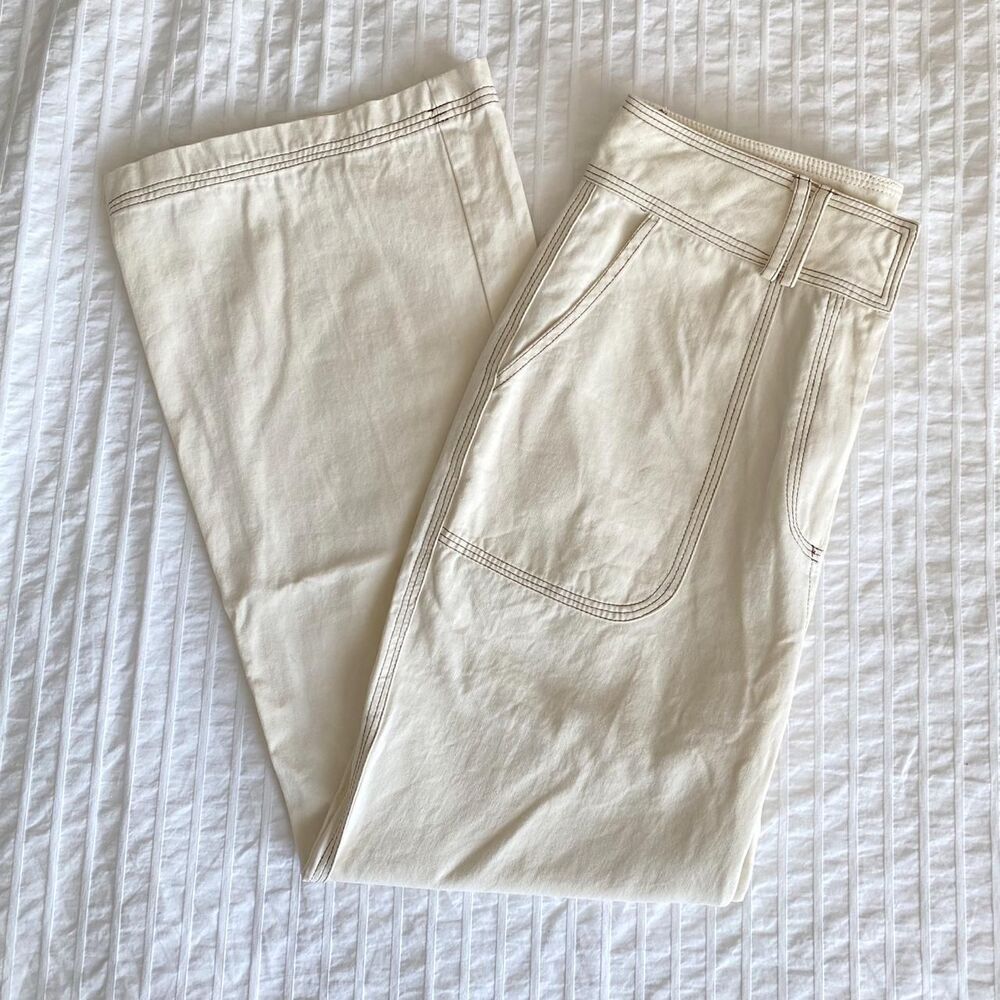 Women's Off-White Flare Leg Pants (M)
